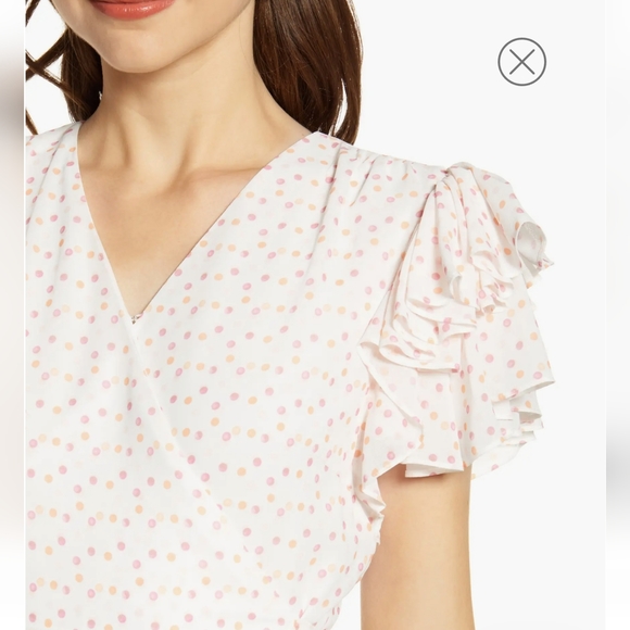 Rachel Parcell Polka Dot Faux Wrap Tie Dress  Size XXL NWT - Picture 4 of 9